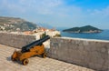 View toward old town Dubrovnik and island Lokrum Royalty Free Stock Photo