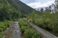 View toward river and varied plant Royalty Free Stock Photo