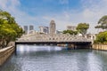 A view towards the Anderson bridge with the Bay area in the background in Singapore, Asia Royalty Free Stock Photo