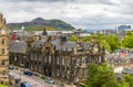 A view towards Arthurs Seat over the New Town in Edinburgh, Scotland Royalty Free Stock Photo