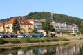 View towards Bad Schandau from river Elbe, Saxon Switzerland