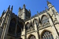 View towards Bath Abbey, Bath, England. May 7 2018.