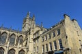 View towards Bath Abbey, Bath, England. May 7 2018.