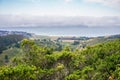 View towards the beach from Montara mountain McNee State Park, California Royalty Free Stock Photo