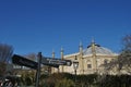 View towards Brighton Royal Pavilion and Garden, East Sussex, England. Former palace of the Prince Regent