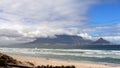 View towards Cape Town and Table Mountain from Bloubergstrand Royalty Free Stock Photo