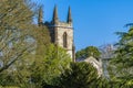 A view towards the church of Canons Ashby Priory, UK Royalty Free Stock Photo