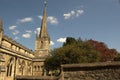 View towards the church of St John the Baptist, Frome, Somerset, England Royalty Free Stock Photo