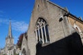 View towards the church of St John the Baptist, Frome, Somerset, England Royalty Free Stock Photo