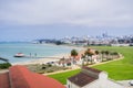 View towards Crissy Field; financial district in the background, San Francisco, California Royalty Free Stock Photo