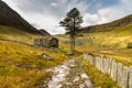 View towards derelict chapel hanging valley cwmorthin