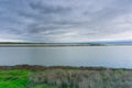 View towards Dumbarton bridge, Mountain View, south San Francisco bay area, California Royalty Free Stock Photo