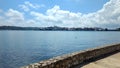 View towards Flores Island on Lake Peten Itza, Guatemala