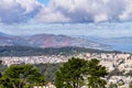 View towards Golden Gate Bridge from Twin Peaks hills, San Francisco, California Royalty Free Stock Photo