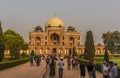 A view towards the Humayan Tomb in Dehli, India