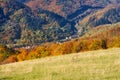 View towards Jakub from Horny Diel during autumn Royalty Free Stock Photo