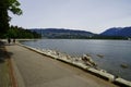 View towards Lions Gate Bridge from Stanley Park, Vancouver, Canada