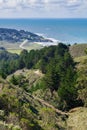 View towards the Pacific coast and Montara, McNee Ranch, California Royalty Free Stock Photo