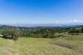 View towards Redwood City and San Carlos from Edgewood park, Silicon Valley, San Francisco bay, California Royalty Free Stock Photo