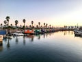 View towards the Rock of Gibraltar from Mid Harbour small boats marine,