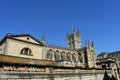 View towards Roman Baths and Abbey, Bath, Somerset, England. A Unesco World Heritage Site. Royalty Free Stock Photo