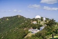 View towards Shane Observatory and the Automated Planet Finder telescope, Mt Hamilton, San Jose, San Francisco bay area, Royalty Free Stock Photo