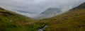 The view towards Snowdon from near Pen-Y-Pass, Wales Royalty Free Stock Photo
