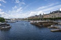 View towards Stockholm City Centre fro Djurgarden Bridge.