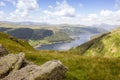 View towards Thirlmere from Helvellyn, Lake DIstrict, England Uk Royalty Free Stock Photo