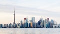 The View Towards the Toronto Skyline at Dusk Royalty Free Stock Photo