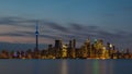 The View Towards the Toronto Skyline at Dusk Royalty Free Stock Photo