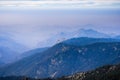 View towards the valley around Fresno covered by the smoke