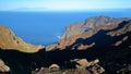 View towards the valley of Taguluche and Alojera in La Gomera, Canary Islands, Spain