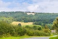 A view towards the white chalk horse near Kilburn in Yorkshire, UK Royalty Free Stock Photo