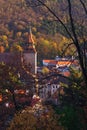 View with the tower of Black Church (Biserica Neagra) from Brasov, Romania, Transylvania, Brasov Royalty Free Stock Photo