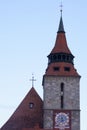 View with the tower of Black Church (Biserica Neagra) from Brasov, Romania, Transylvania, Brasov Royalty Free Stock Photo