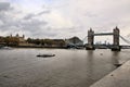 A view of Tower Bridge across the river Thames