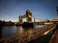 A view of Tower Bridge in London Royalty Free Stock Photo