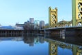 View of the Tower Bridge, Sacramento, California Royalty Free Stock Photo