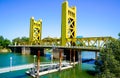 A view of Tower Bridge in Sacramento, California Royalty Free Stock Photo