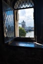 View of Tower Bridge from the Tower of London England UK Royalty Free Stock Photo