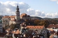 View from the tower of Cesky Krumlov Royalty Free Stock Photo