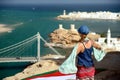 View from the tower on the city of Sur, Oman Royalty Free Stock Photo