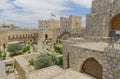 View of the Tower of David courtyard in Jerusalem Royalty Free Stock Photo