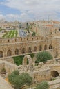 View of the Tower of David courtyard and new Jerusalem Royalty Free Stock Photo