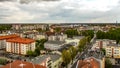 View from tower of former Martin Luter church in Swinoujscie in Poland