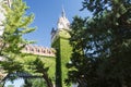 View of the tower and gate of the Vajdahunyad castle. Budapest Royalty Free Stock Photo