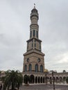 View of the tower at the Islamic Center Mosque, Samarinda, East Kalimantan, Indonesia