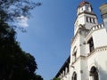 The view of tower Lawang Sewu Museum with blue Sky, Semarang 2017