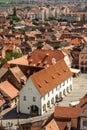 Sibiu Hermannstadt, Transylvania, Romania from above